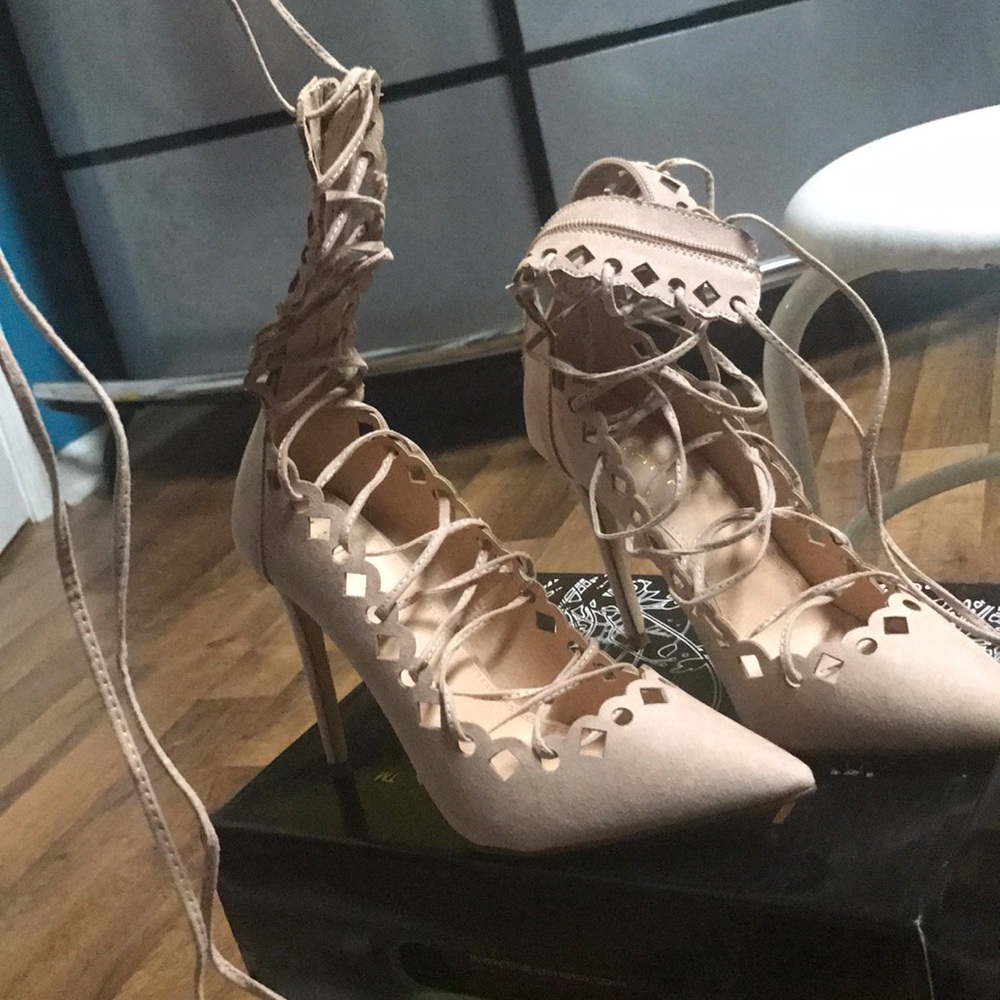 New Women Mid Calf Lace Up